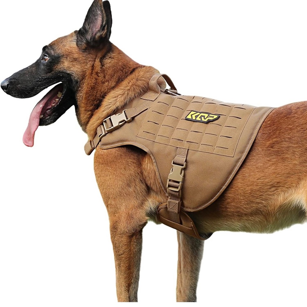 KQP Tactical Dog Harness for Small Dogs No Pull,Military Dog Molle Vest